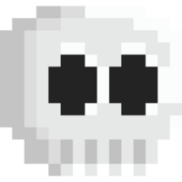 pixel art Halloween crâne tête elemenet 2 png