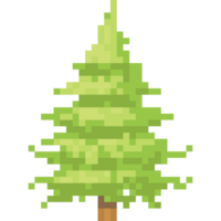 Pixel art pine tree 4 png