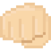 pixel arte socando punho mão ícone png