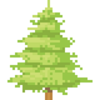 Pixel art pine tree 3 png