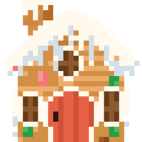 pixel art neigeux dessert maison 3 png