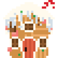 Pixel Kunst schneebedeckt Dessert Haus png