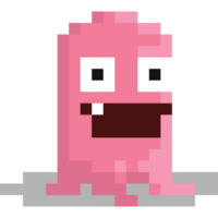 Pixel art monster character 8 png