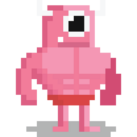 Pixel art cute monster character 4 png