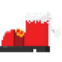 pixel arte santa bota ícone png