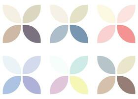 Abstract Colored Palette Guide. Pastel color set. RGB color. vector