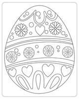 Easter Egg Coloring pages for kids, Easter Egg Vector