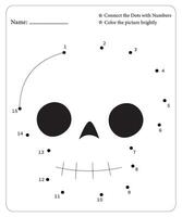 Halloween Dot To Dot Pages for kids, Halloween Coloring Pages, Halloween Vector