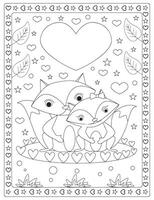 Valentine Day Coloring Pages vector