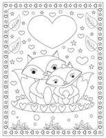 Valentine Day Coloring Pages vector