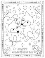 Valentine Day Coloring Pages vector