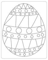 Easter Egg Coloring pages for kids, Easter Egg Vector