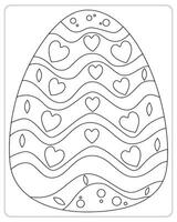 Easter Egg Coloring pages for kids, Easter Egg Vector