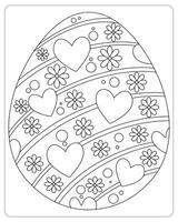 Easter Egg Coloring pages for kids, Easter Egg Vector