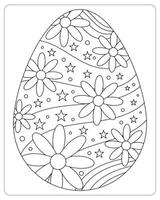 Easter Egg Coloring pages for kids, Easter Egg Vector