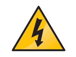 High Voltage Sign, safety first , Danger symbol, vector illustration