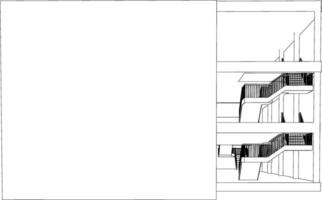 3d ilustración de edificio estructura vector