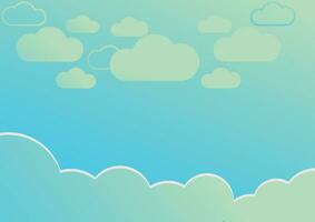 cloud gradient blue abstract background design vector