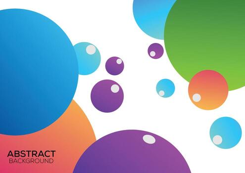 abstract bubble background design gradient color vector