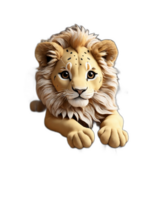 une Lion sur une transparent Contexte. ai génératif. png