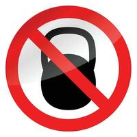 Sign ban weights. Black silhouette of weights. Vector illustration