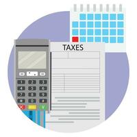 Date of taxation icon app. Tax accounting icon, vector finance inheritance tax illustration