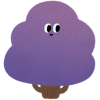 vistoso dibujos animados árbol con sonrisa cara png