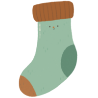 ein Socke mit Lächeln Gesicht png