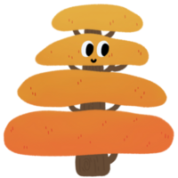 vistoso dibujos animados árbol con sonrisa cara png