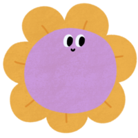 colorato fiore con Sorridi viso png