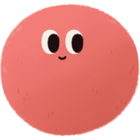 Colorful Round Smile Face png