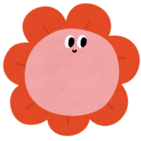 Colorful Flower with Smile Face png