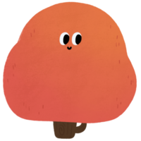 vistoso dibujos animados árbol con sonrisa cara png