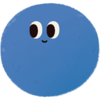 Colorful Round Smile Face png