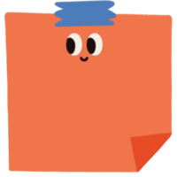Memo note memo with smile face png