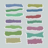 a set of colorful paint splatters on a gray background vector