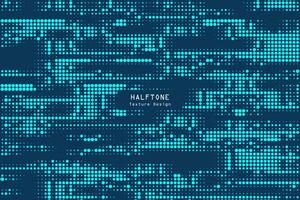 halftone pattern with blue dots on a dark blue background vector