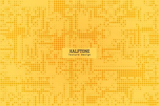 halftone dot pattern background with yellow color vector