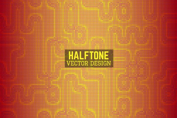 halftone vector background with a yellow and orange background