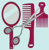 beautiful comb set vector art