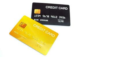 concepto de finanzas, bancario y crédito tarjetas aislado en blanco, para utilizar en financiero asuntos. foto