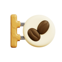 café tienda 3d icono png