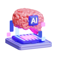 artificial inteligência 3d ícone png