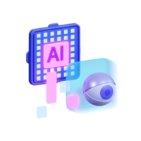 artificial inteligencia 3d icono png