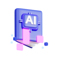 artificiell intelligens 3d ikon png