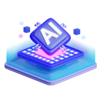 Artificial Intelligence 3D Icon png