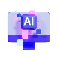 artificial inteligencia 3d icono png