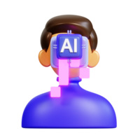 Artificial Intelligence 3D Icon png