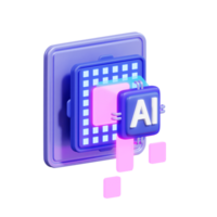 Artificial Intelligence 3D Icon png