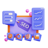 SEO Schnittstelle 3d Illustration png